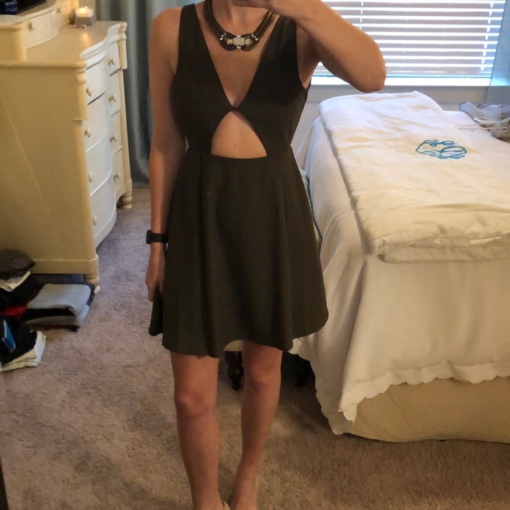 NBD dark green dress.